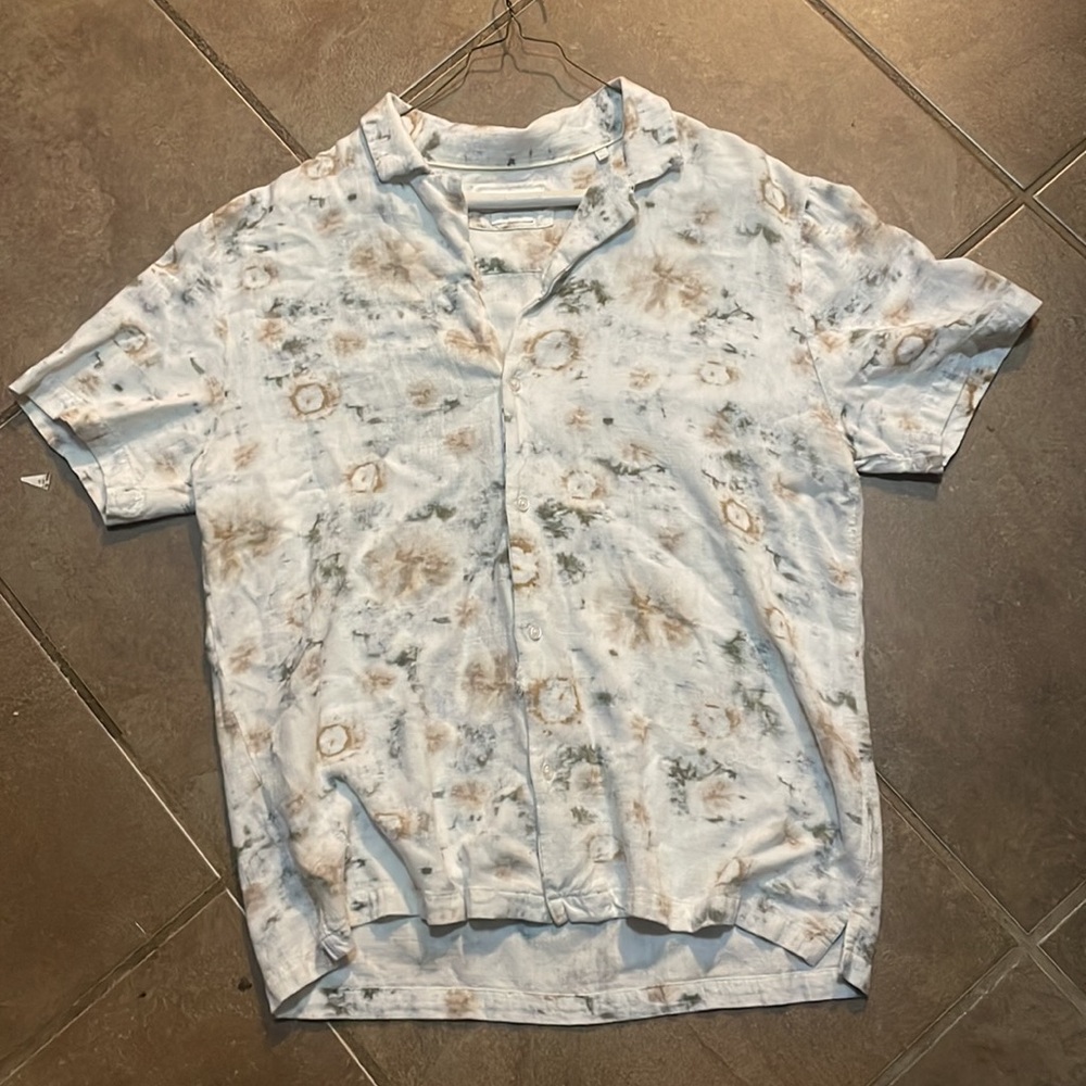 Porter & Ash Linen Blend Button Down Top! Large